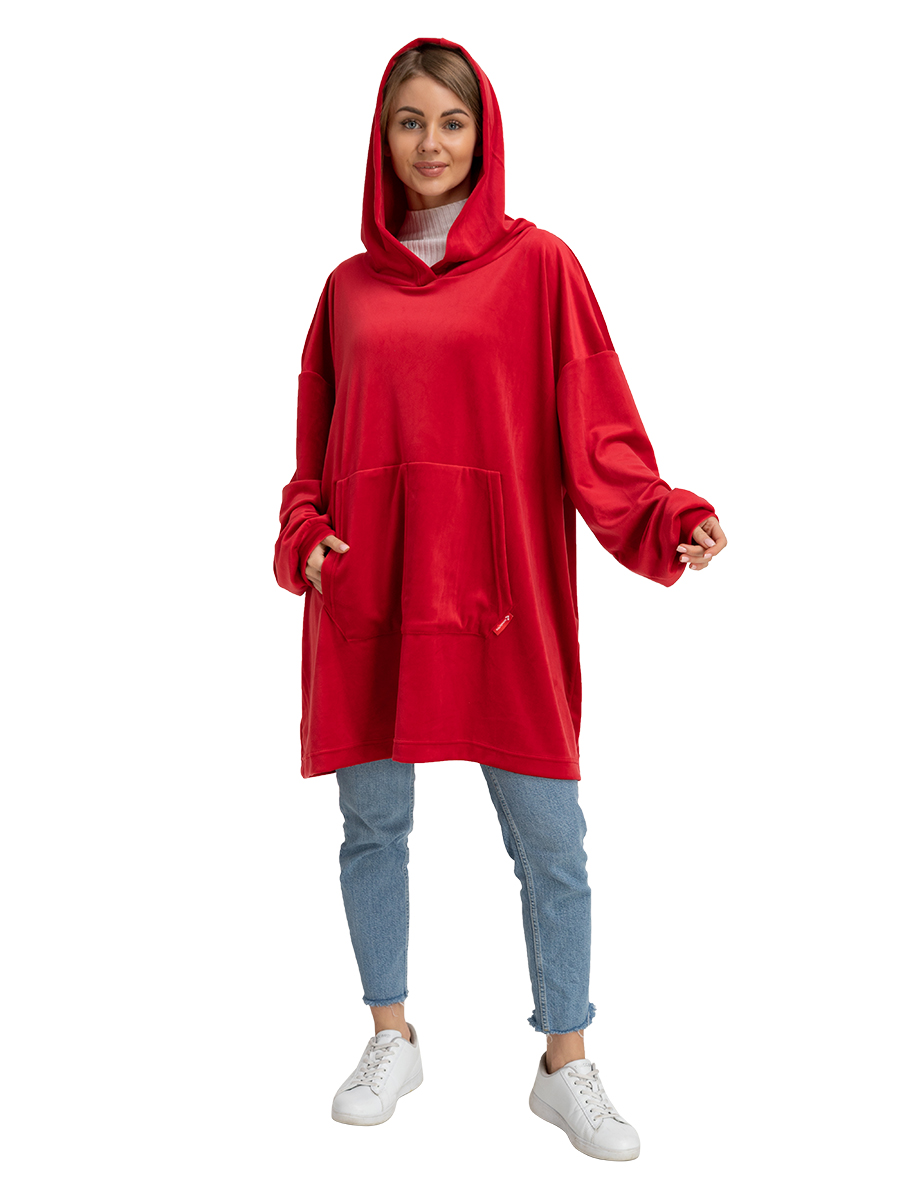 фото Худи женское routemark blanket hoodie travel красное one size
