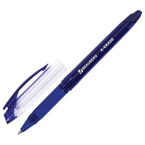 

Ручка стираемая гелевая с грипом Brauberg X-erase 0,7 мм синяя