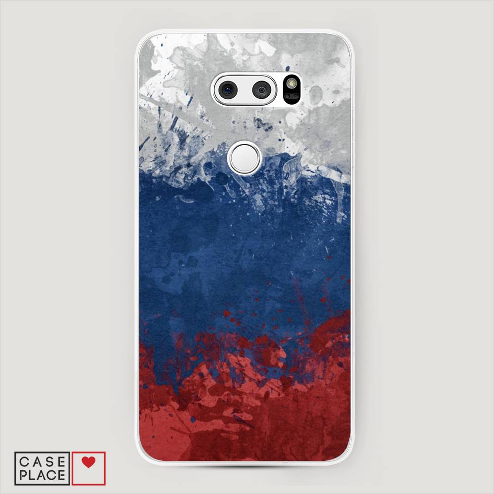 

Чехол Awog на LG V35 ThinQ "Флаг России неровный", Белый;синий;красный, 83650-5
