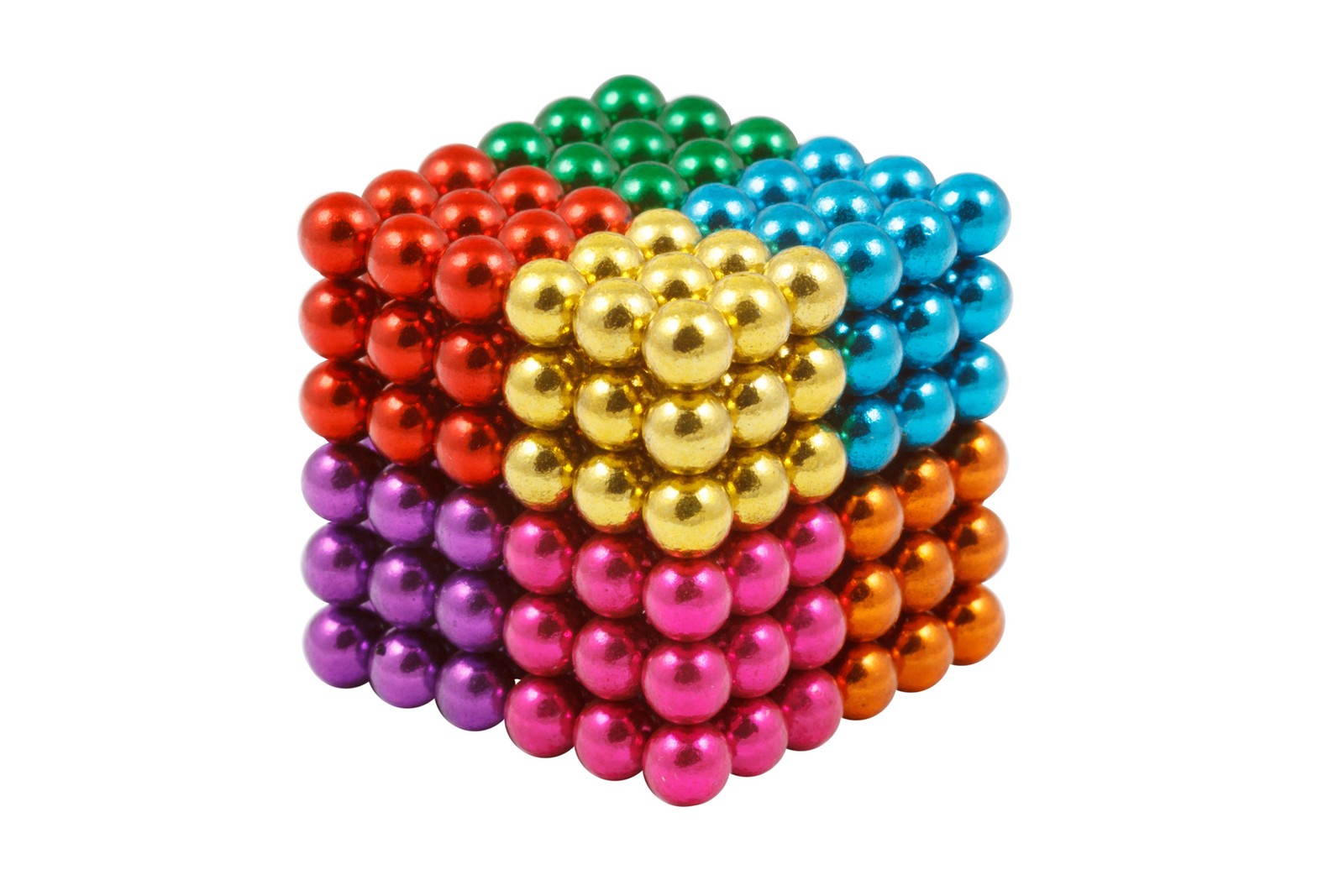 Куб из магнитных шариков Forceberg Cube Неокуб, 5 мм, цветной, 216 эл., 8 цветов