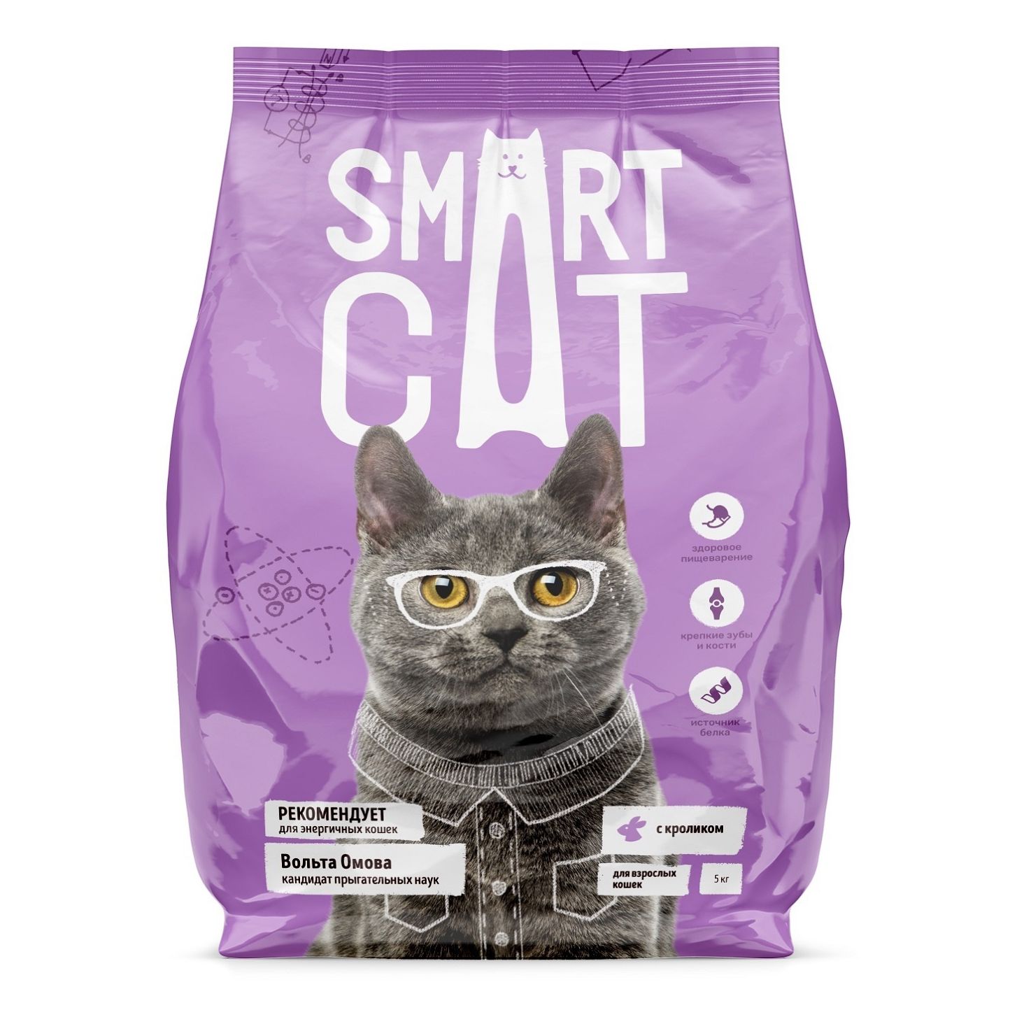 Сухой корм Smart Cat с кроликом для кошек 5 кг