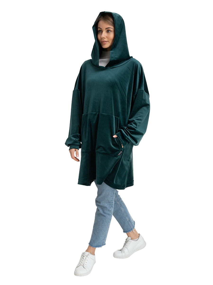 фото Худи женское routemark blanket hoodie travel зеленое one size