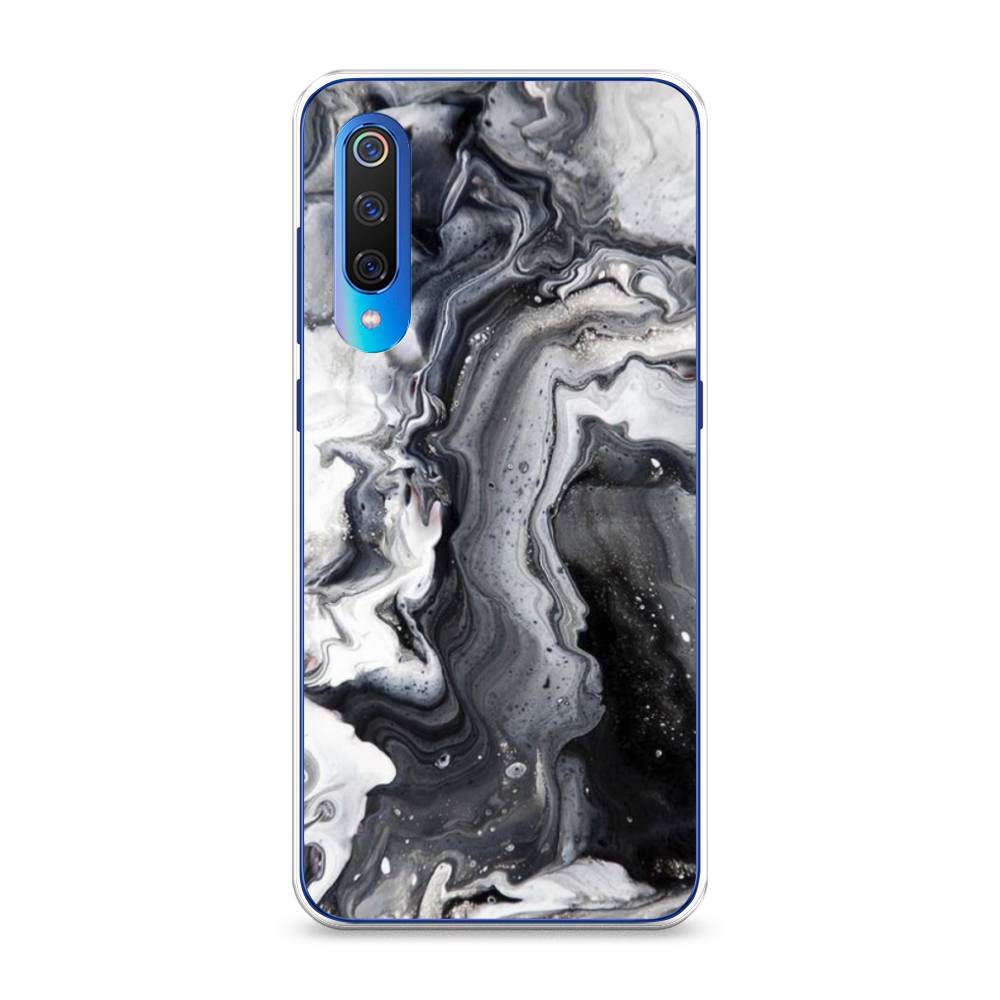 

Чехол Awog на Xiaomi Mi 9 "Бело-черные сложные полосы", Разноцветный, 34850-3