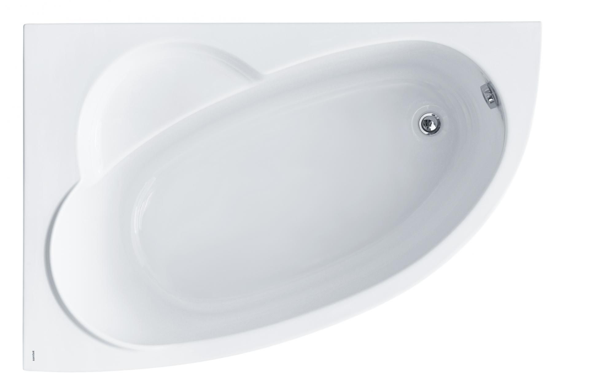 фото Акриловая ванна santek 1.wh30.2.394 шри-ланка 150х100 асимметричная левосторонняя белая
