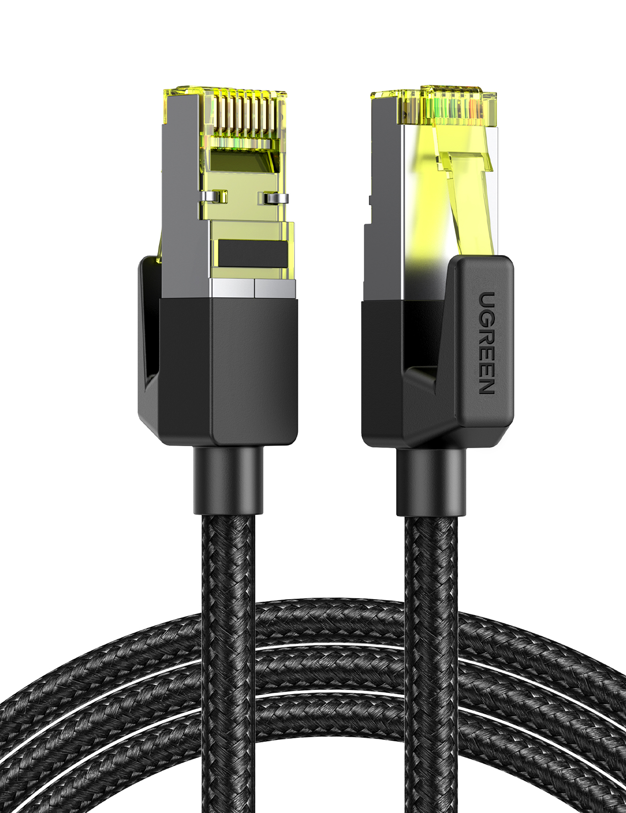 

Кабель uGreen RJ45 вилка - RJ45 вилка RJ 45 1м 80421, Черный, NW150 (80421) CAT7 Shielded Round Cable with Braided Modular Plugs. Длина: 1м. Цвет: черный