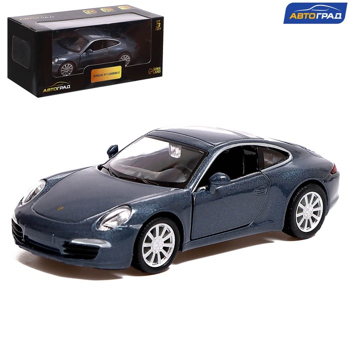 

Машина металлическая PORSCHE 911 CARRERA S, 1:32, открываются двери, инерция, цвет серый