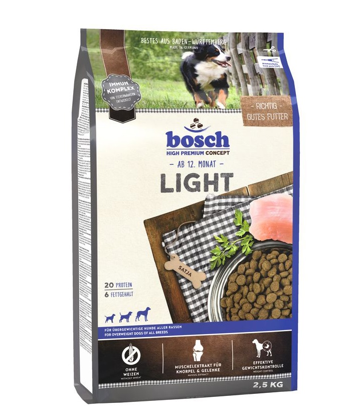 Сухой корм для собак Bosch Light, для склонных к полноте, домашняя птица, 2,5кг