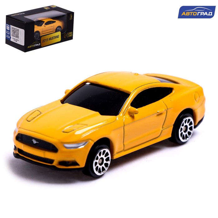 

Машина металлическая FORD MUSTANG, 1:64, цвет жёлтый, Разноцветный