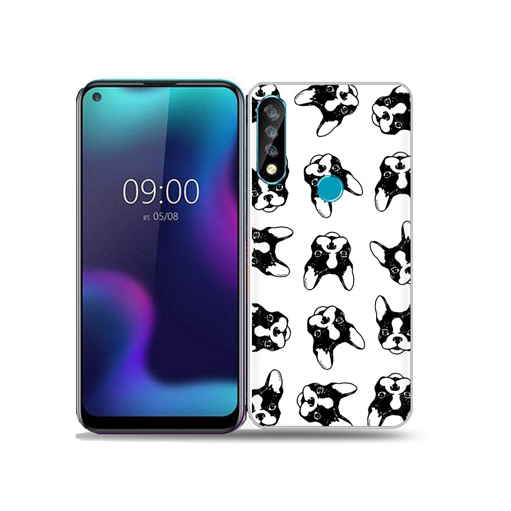 

Чехол MyPads Tocco для BQ 6424L черно белые собачки, Прозрачный, Tocco