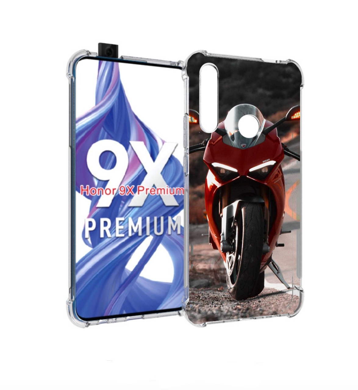 

Чехол бампер MyPads дукати мотоцикл для Honor 9X (STK-LX1), Прозрачный, Tocco