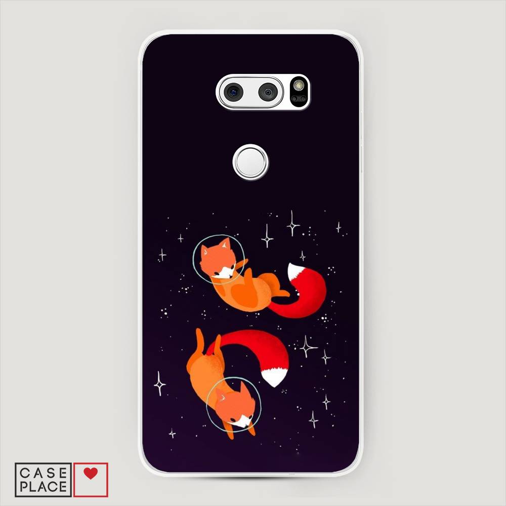 

Чехол Awog на LG V35 ThinQ "Лисы космонавты", Оранжевый, 83650-4