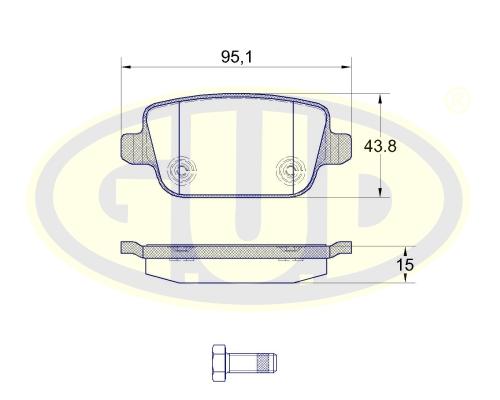 Тормозные колодки G.U.D. GBP125600