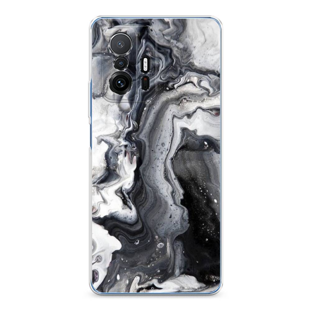 фото Силиконовый чехол "бело-черные сложные полосы" на xiaomi mi 11t pro awog