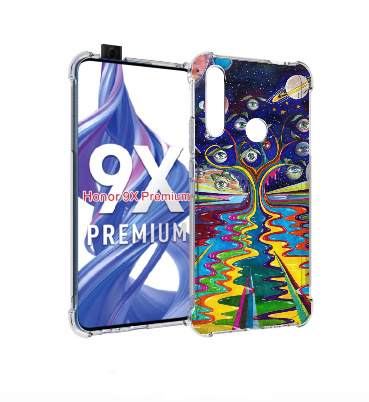 

Чехол бампер MyPads дерево с глазами акварель для Honor 9X (STK-, Прозрачный, Tocco