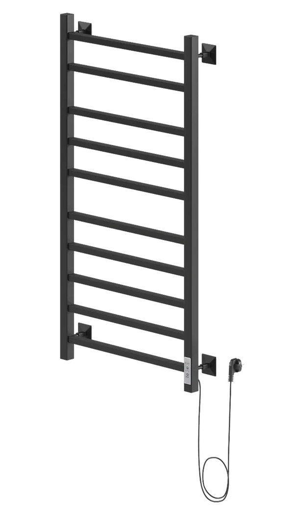 

Ника Полотенцесушитель Ника STEP-1 100/50 RAL9005 черный матовый левый тэн, электрич.кабел