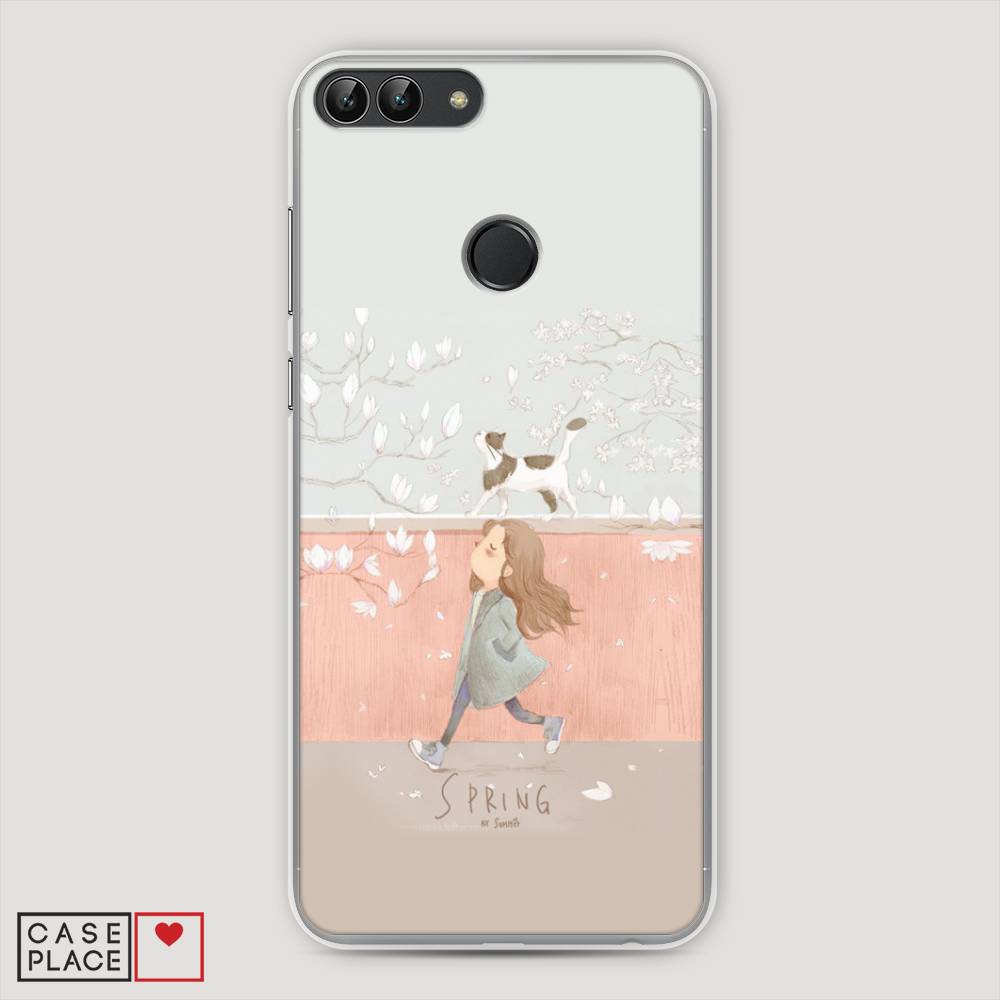 фото Чехол awog "девочка-весна" для huawei p smart