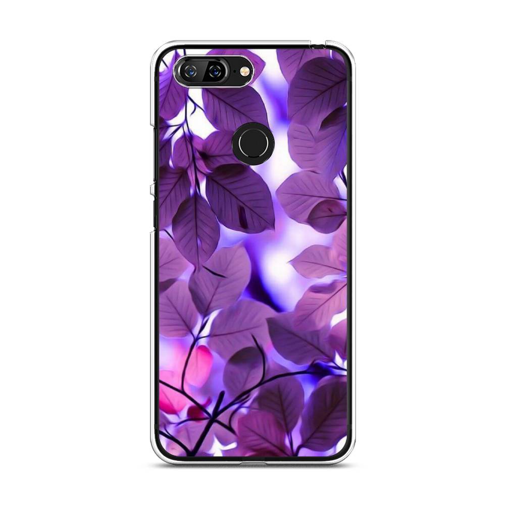 

Чехол для Lenovo S5 "Сиреневые листики", Фиолетовый;голубой, 112550-2