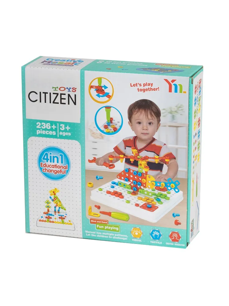фото Развивающий детский конструктор citizen ess-23603 с отверткой и гаечным ключом