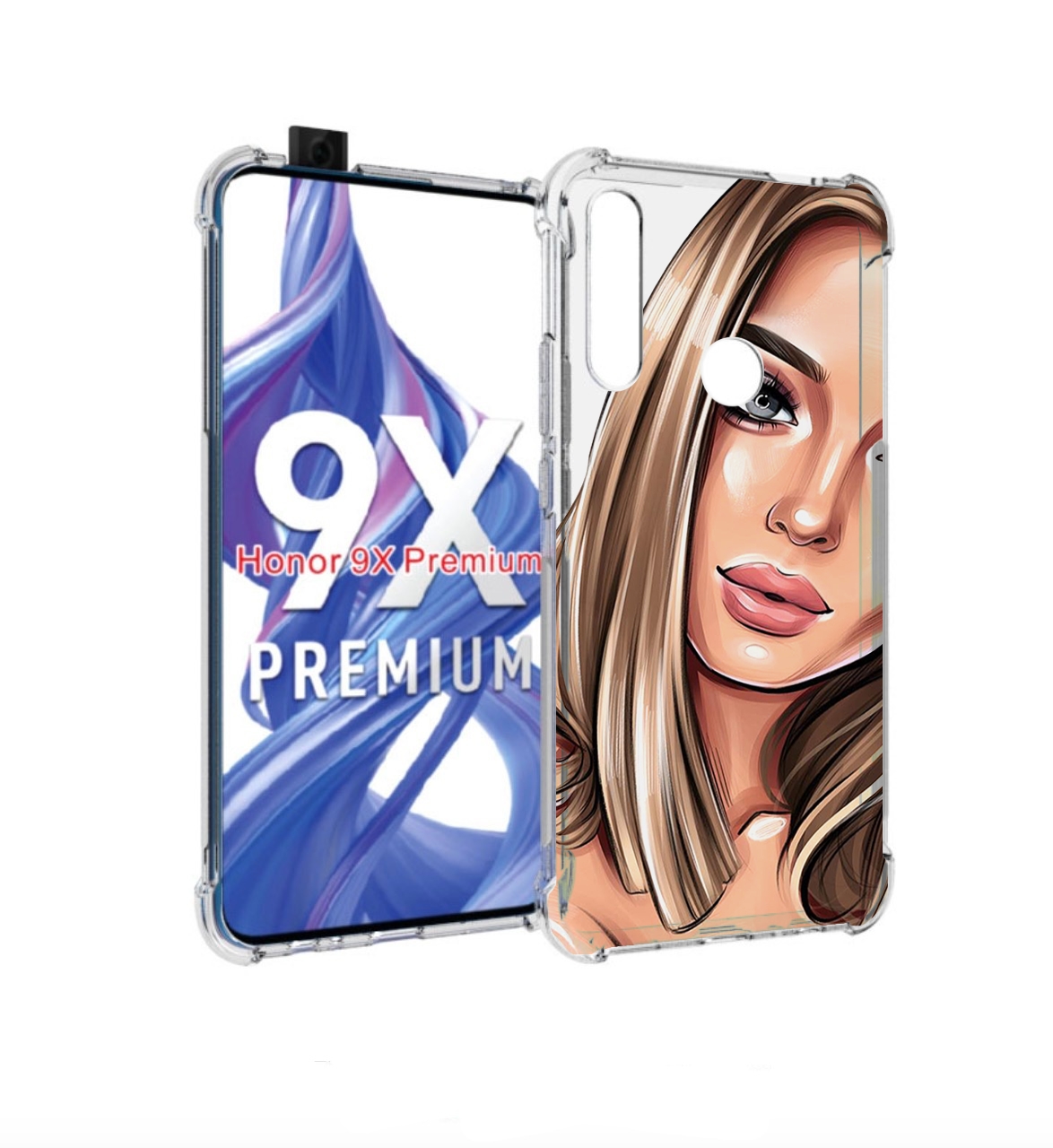 

Чехол бампер MyPads девушка-с-каре женский для Honor 9X (STK-LX1, Прозрачный, Tocco