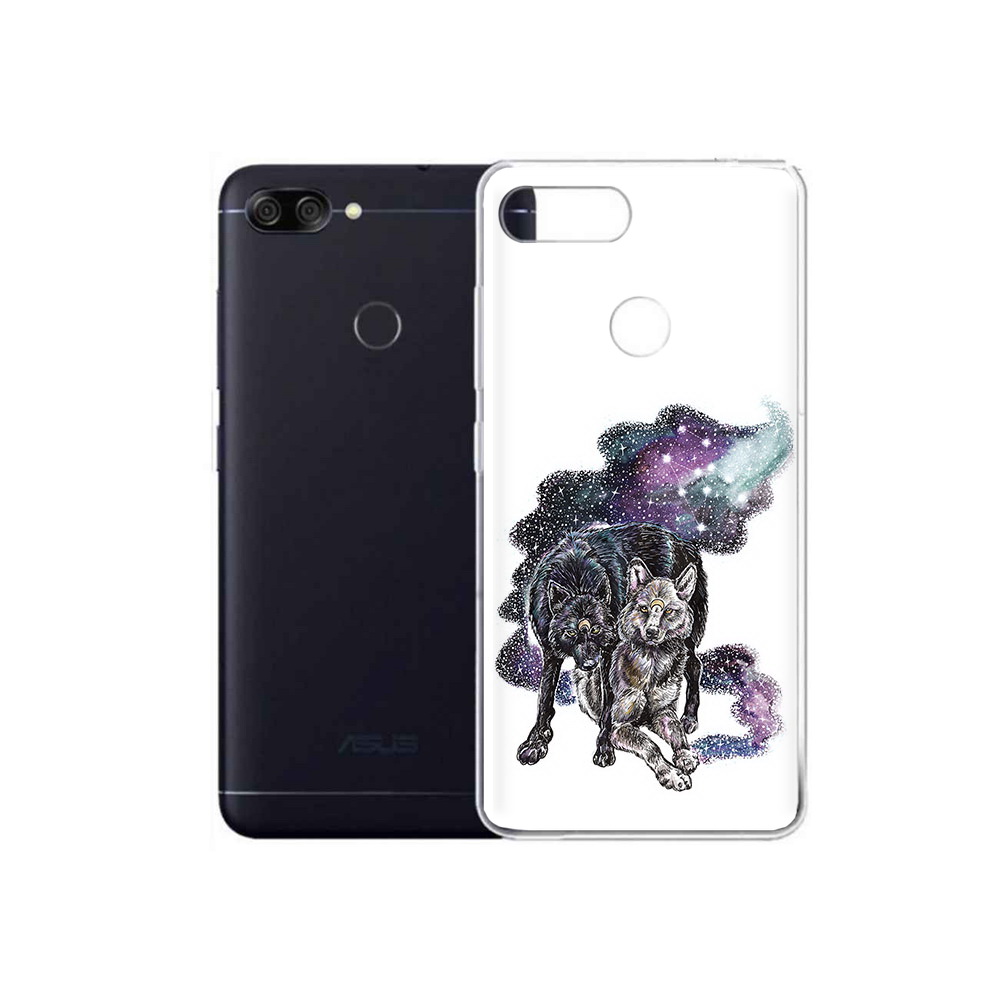 

Чехол MyPads Tocco для Asus ZenFone Max Plus M1 (ZB570TL) звездные волки, Прозрачный, Tocco