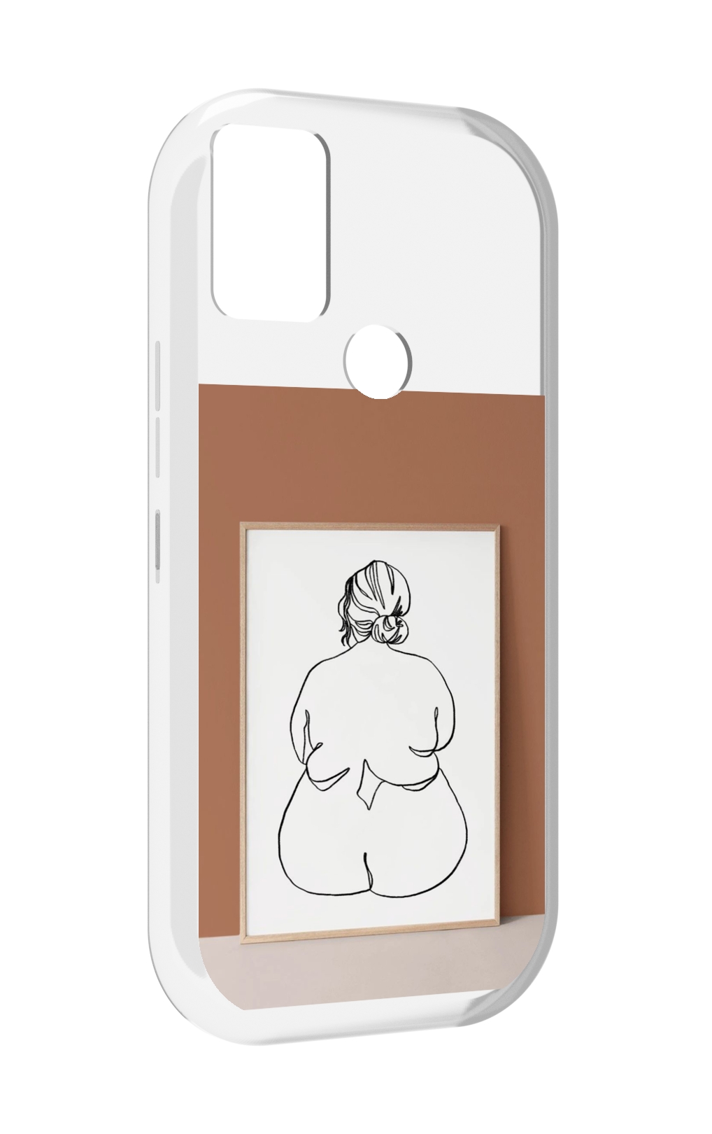 фото Чехол mypads body positive female figure line art женский для umidigi a9