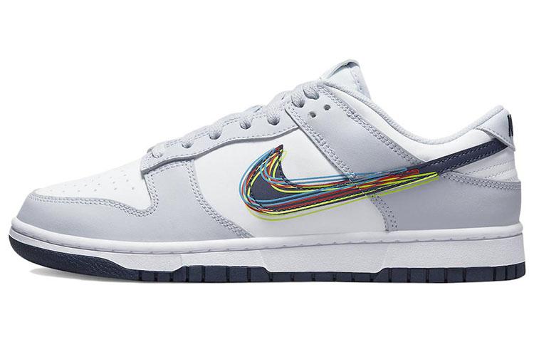 

Кеды унисекс Nike Dunk Low 3D Swoosh серые 38.5 EU, Серый, Dunk Low 3D Swoosh