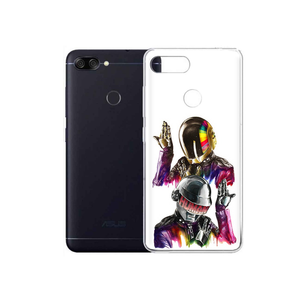 

Чехол MyPads Tocco для Asus ZenFone Max Plus M1 (ZB570TL) диско космонавты, Прозрачный, Tocco