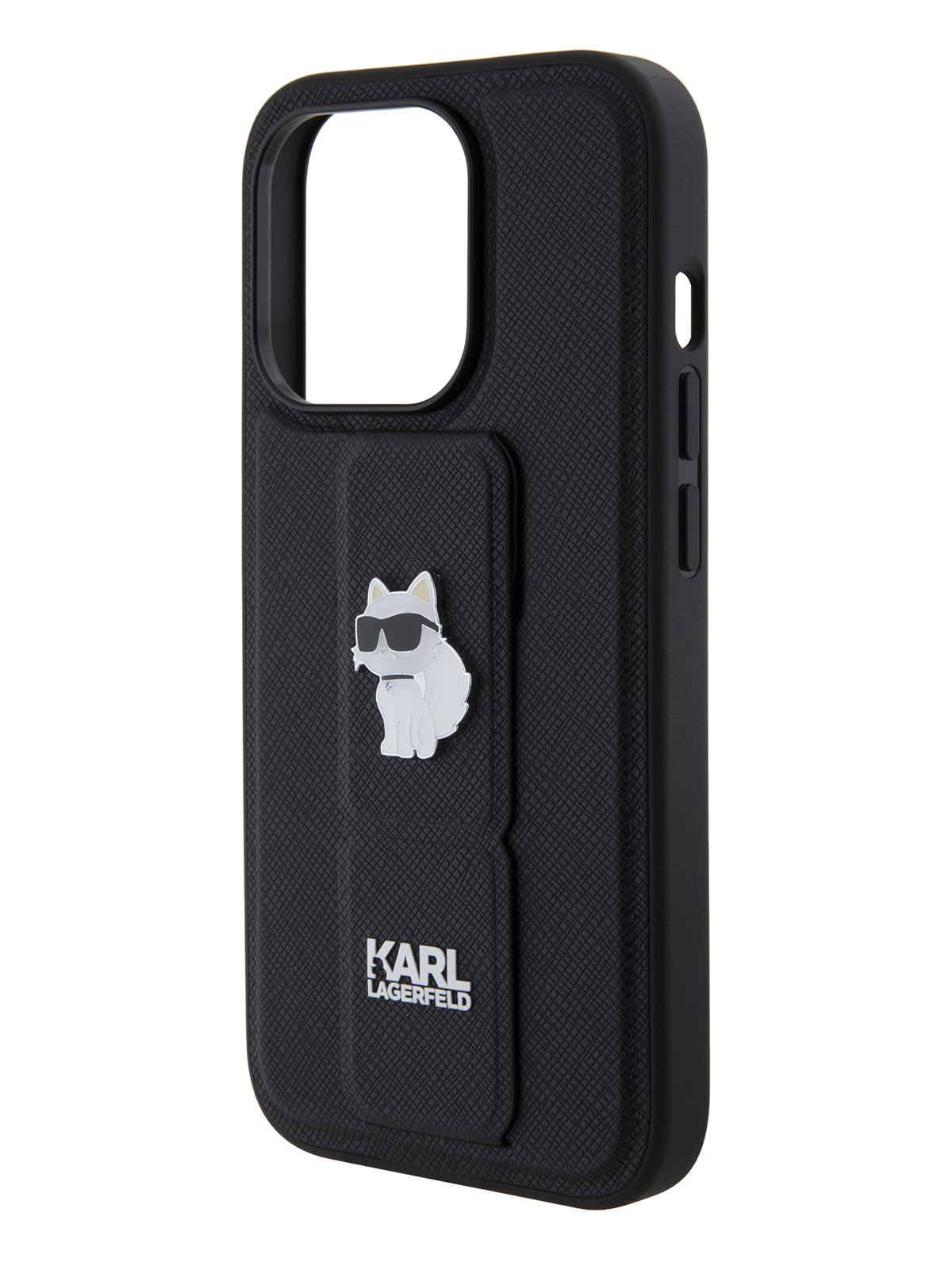 Чехол Karl Lagerfeld для iPhone 14 Pro с функцией подставки Hard Black