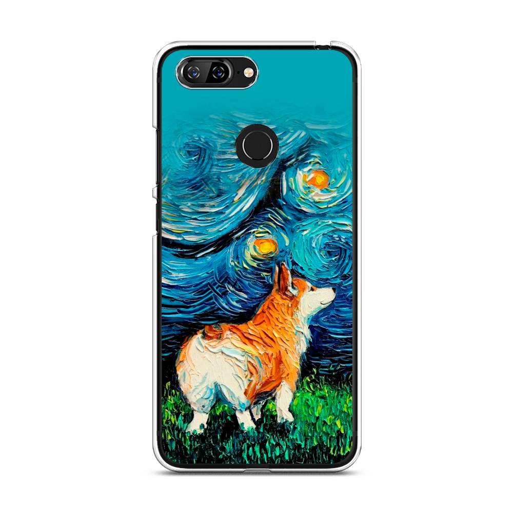 

Чехол для Lenovo S5 "Корги звёздная ночь", Коричневый;белый;зеленый, 112550-1