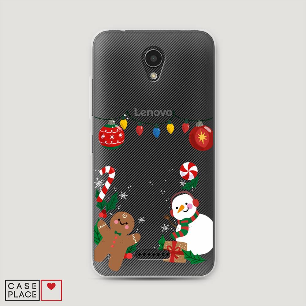 

Чехол на Lenovo Vibe B "Новогоднее настроение", Коричневый;красный;зеленый, 112450-5