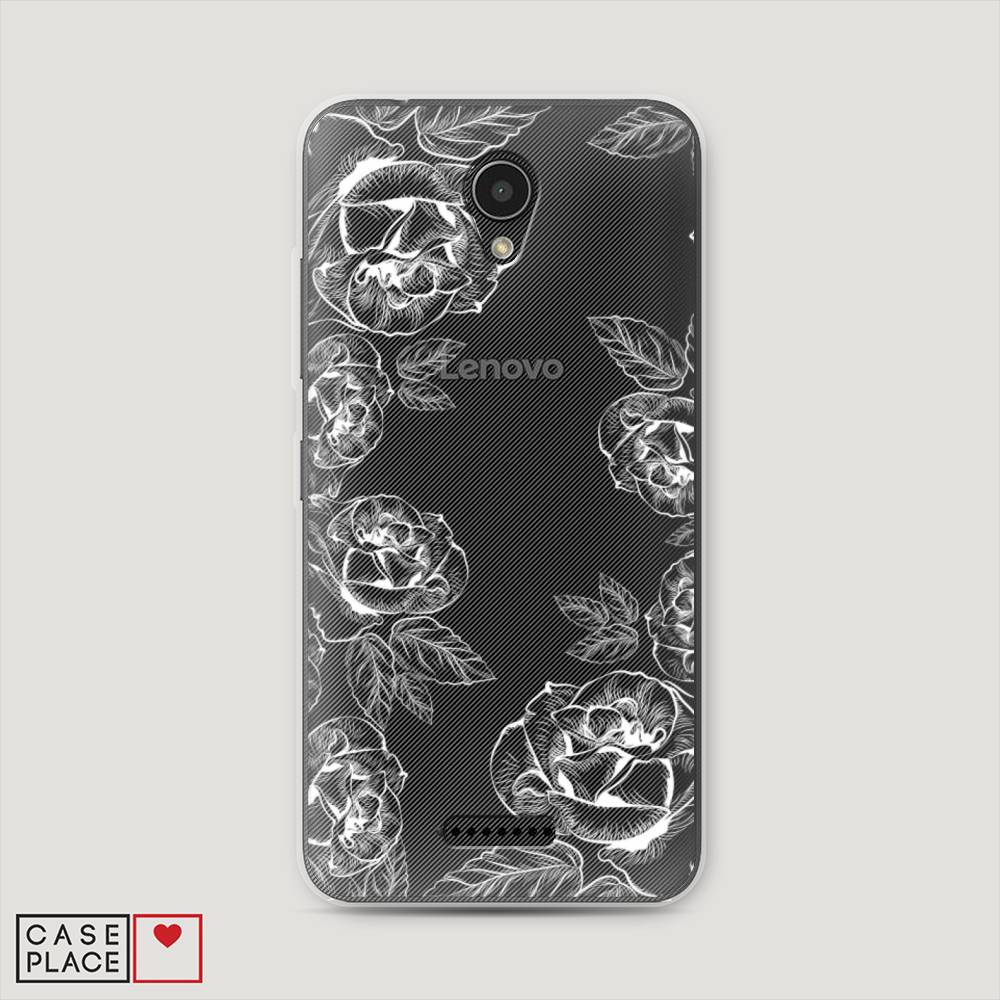 

Чехол на Lenovo Vibe B "Розы графика", Черный;серый, 112450-2