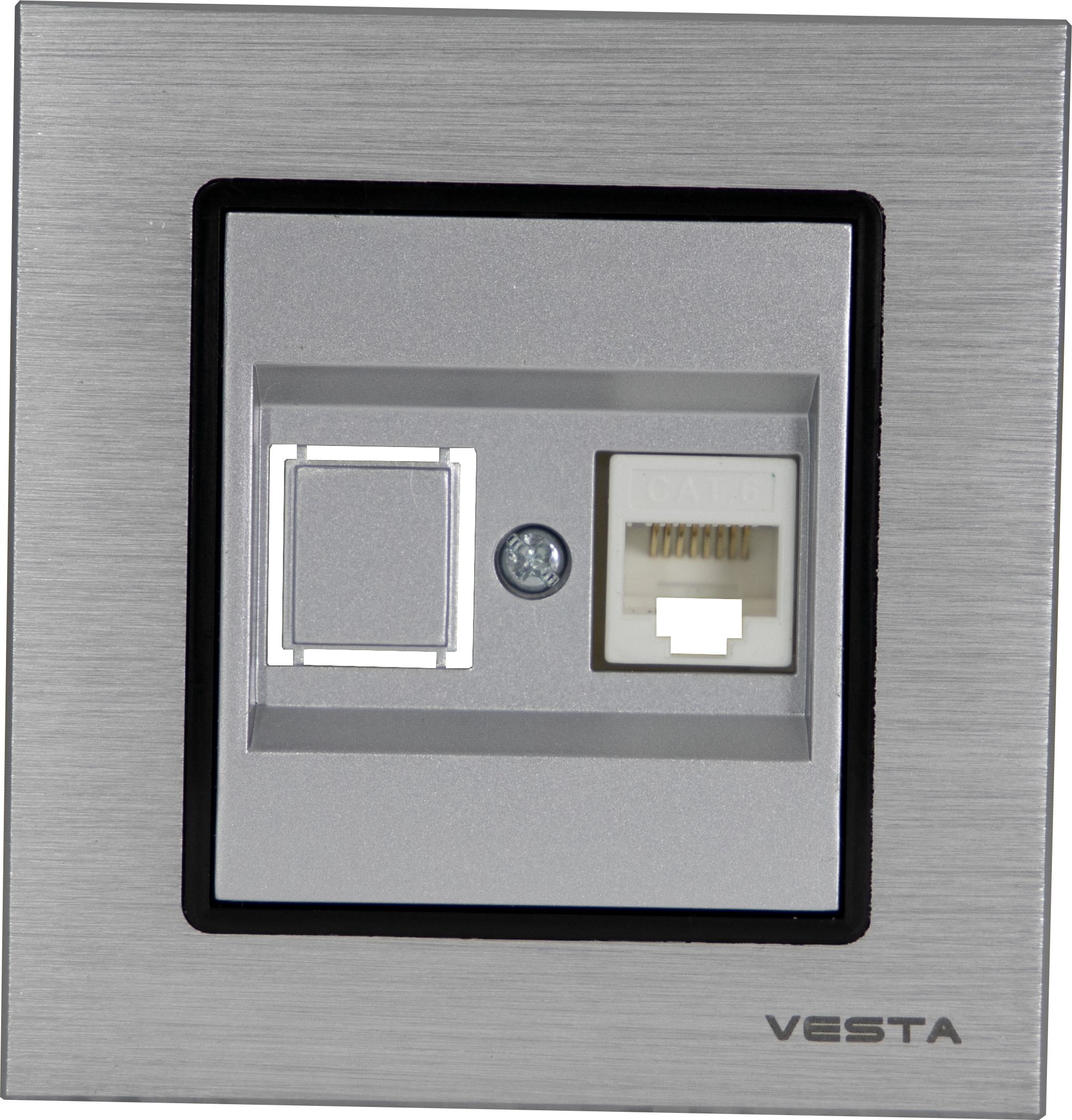 

Розетка Vesta-Electric Exclusive Silver Metallic для сетевого кабеля LAN