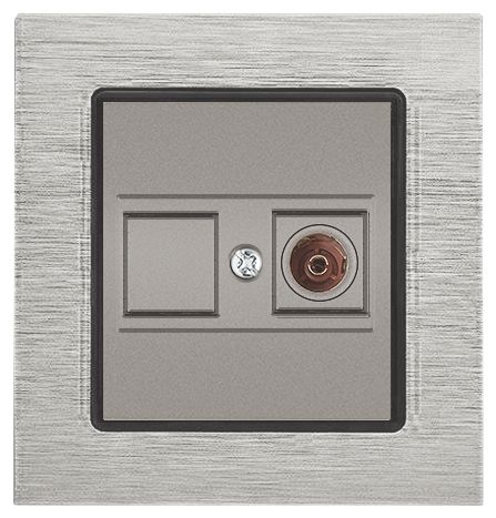 

Розетка Vesta-Electric Exclusive Silver Metallic телевизионная