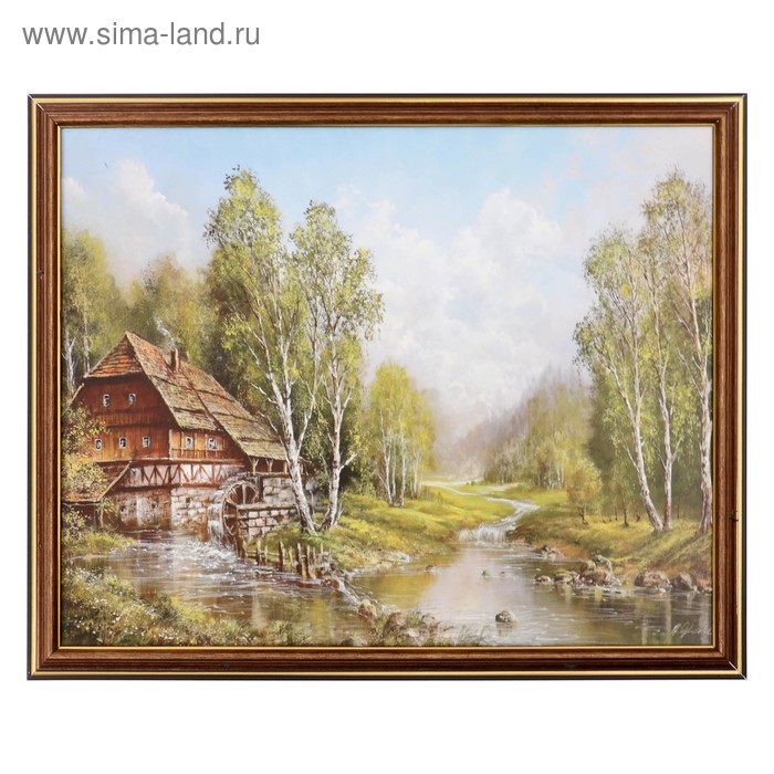 

Картина Дом у реки 35х28 (38х31) см
