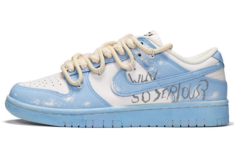

Кеды унисекс Nike Dunk Low Triple White синие 40.5 EU, Синий, Dunk Low Triple White
