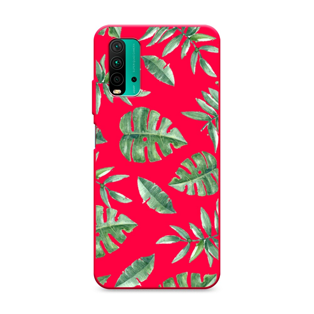 

Чехол Awog на Xiaomi Redmi 9T "Нарисованные пальмовые листья", Разноцветный, 39853-1