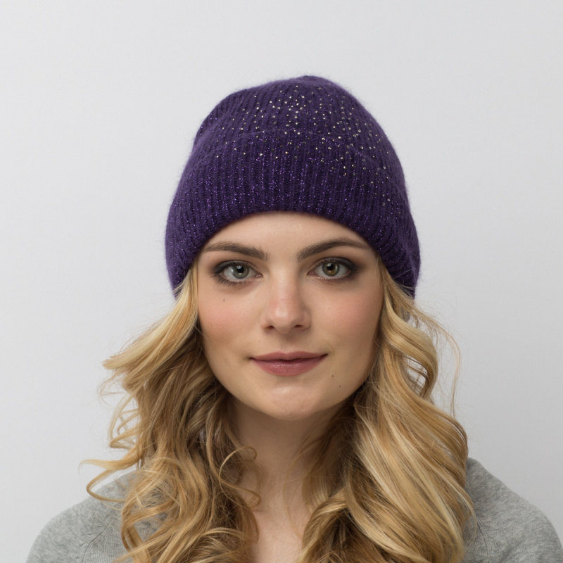 

Шапка бини женская Flioraj 710-М-СТ FJ фиолетовая, р, Фиолетовый, 710-М-СТ FJ