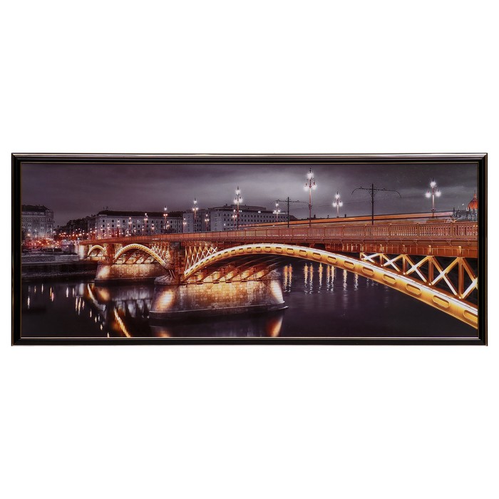 

Картина Вид на ночной мост 35х90(39х93) см