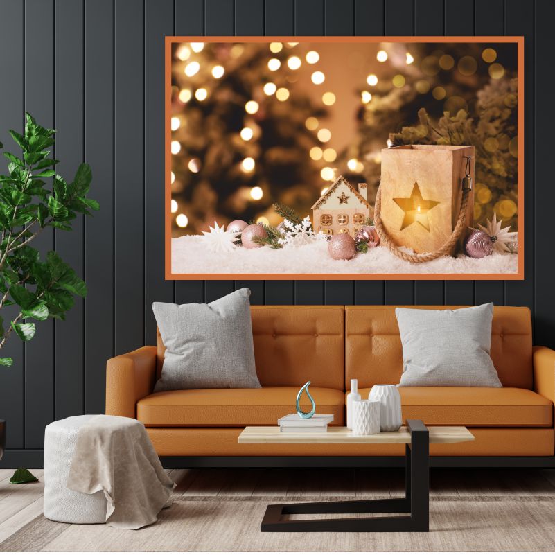 

Постер на стену ПолиЦентр Фонарь В Новый Год На Снегу 70х50 см, ФонарьВНовыйГодНаСнегу