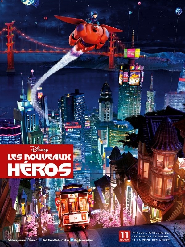 Постер к мультфильму Город героев (Big Hero 6) Оригинальный 76,2x101,6 см