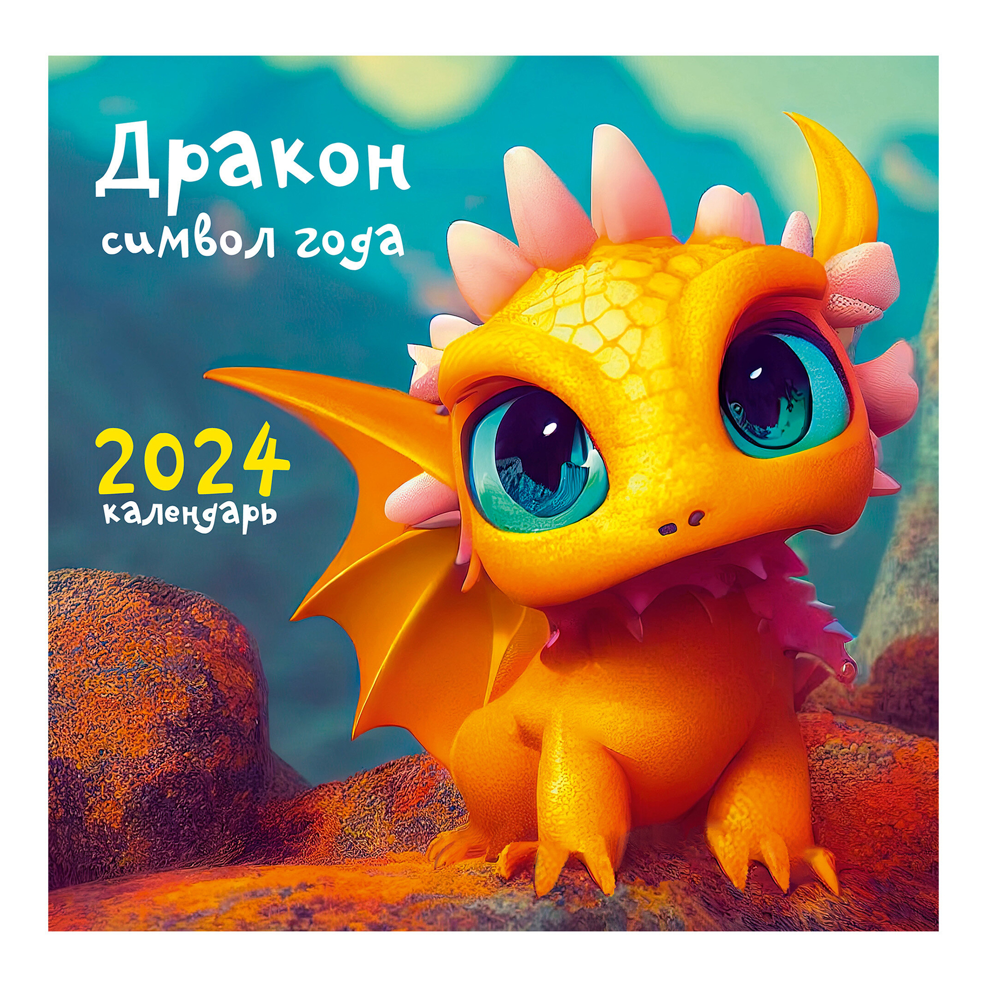 Календарь настенный Символ года на 2024 год на скрепке 300 х 580 мм