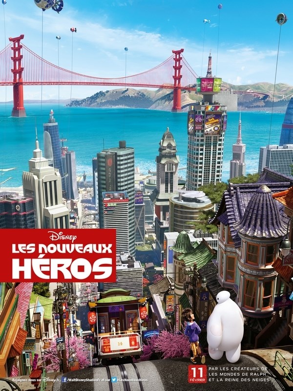 

Постер к мультфильму "Город героев" (Big Hero 6) 50x70 см