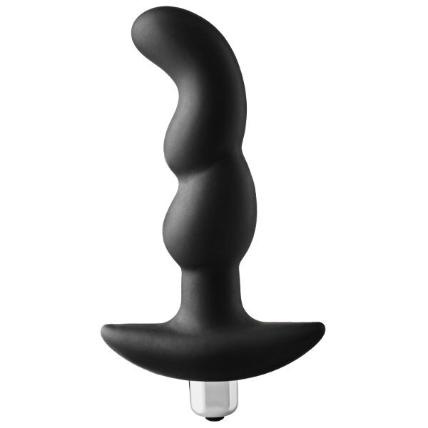 фото Черная вибропробка для простаты fantasstic vibrating prostate plug 14,5 см черный dream toys