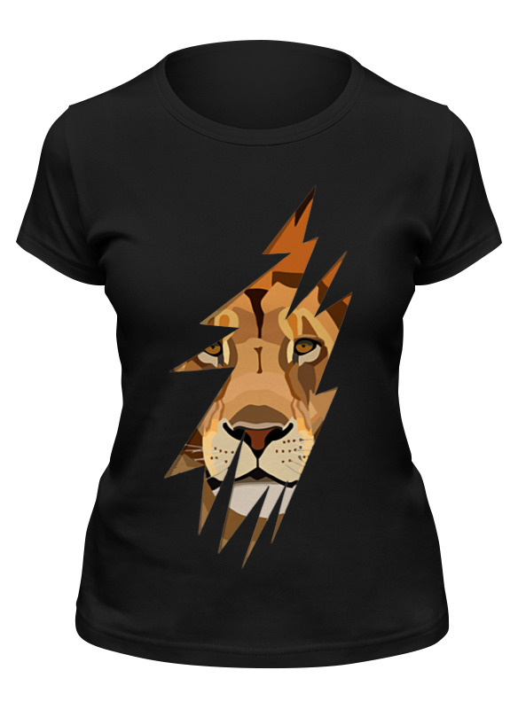 

Футболка женская Printio Лев ( lion) черная S, Черный, Лев ( lion)