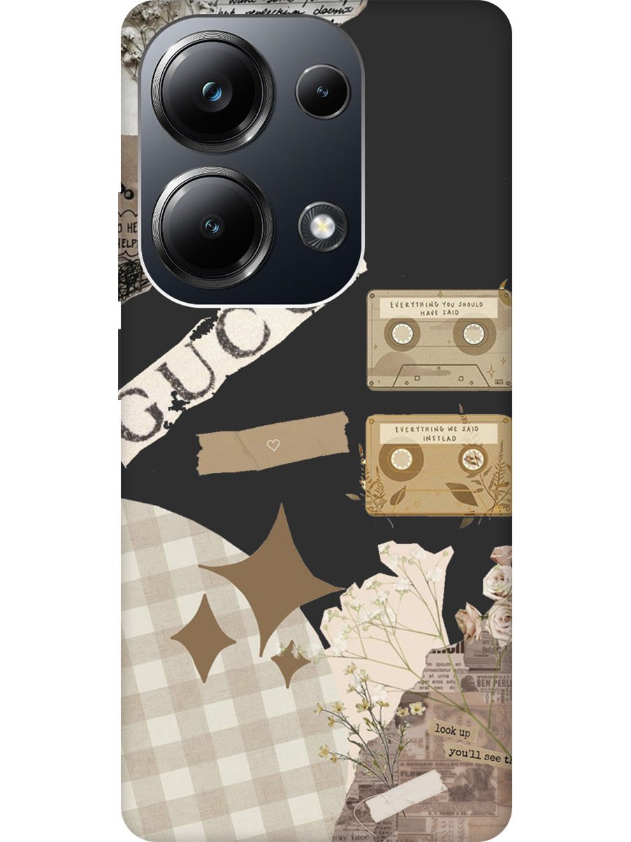 

Чехол на Xiaomi Redmi Note 13 Pro 4G / Poco M6 Pro 4G "GUCCI Stickers" Soft Touch черный, Черный;белый, 20012098
