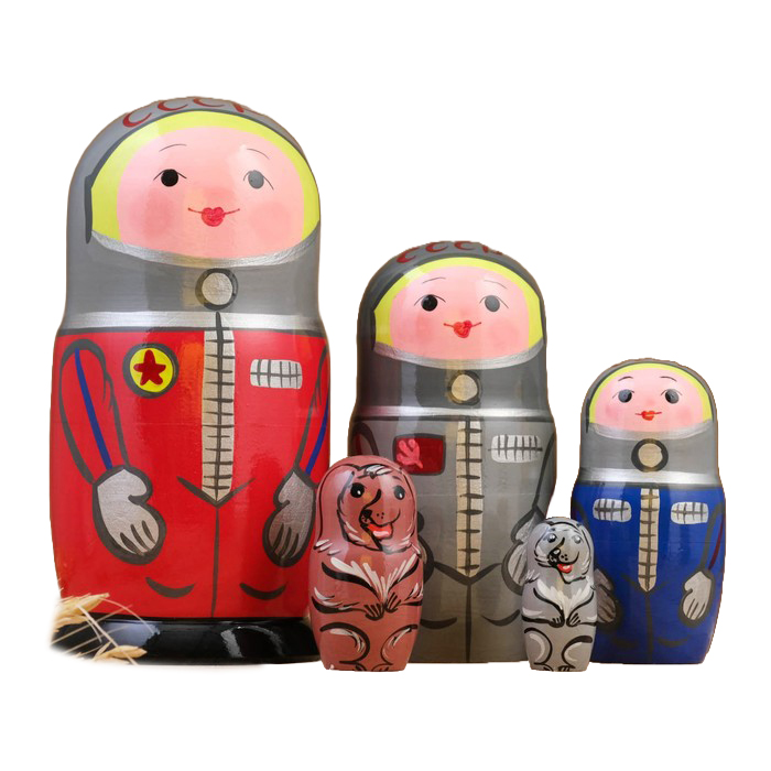

Матрёшка 5-х кукольная "Космонавт", 14-16 см, ручная роспись