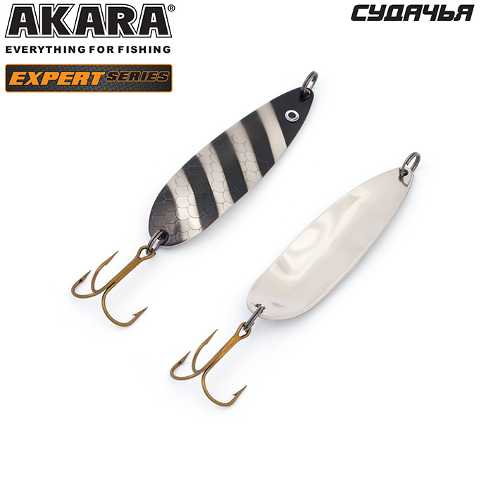 

AKARA Блесна колеблющаяся AKARA EXPERT Судачья ( 24гр/14/SIL), Серебристый;черный