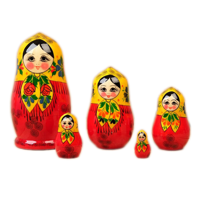 

Матрешка "Грушенька-2", 15 см, 5 кукольная