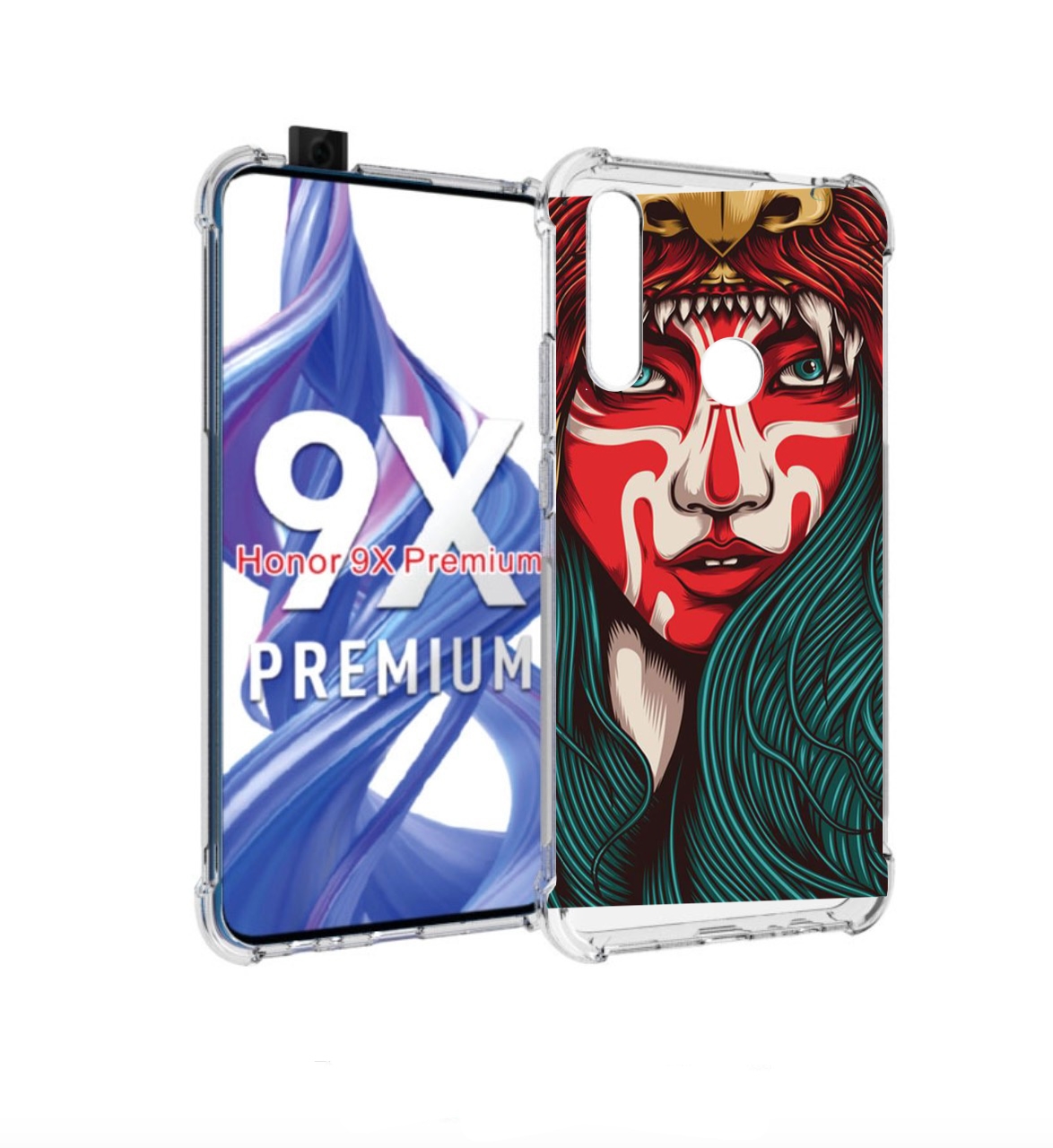 

Чехол бампер MyPads девушка-в-маскировке для Honor 9X (STK-LX1)/, Прозрачный, Tocco