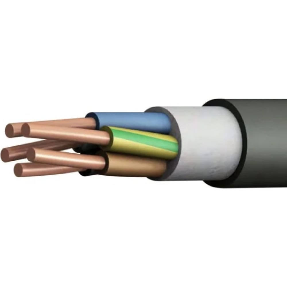 

Силовой кабель Конкорд ВВГ нг-Ls, 5х1,5, 100 метров 00001265, Черный